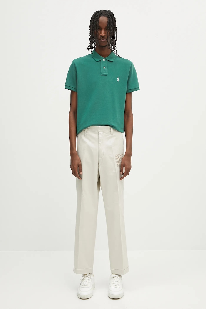 Polo Ralph Lauren Πόλο βαμβακερό ανδρικό 710680784 πράσινο