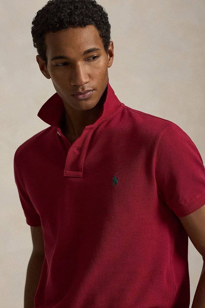 Polo Ralph Lauren πόλο βαμβακερό ανδρικό μπορντό 710680784
