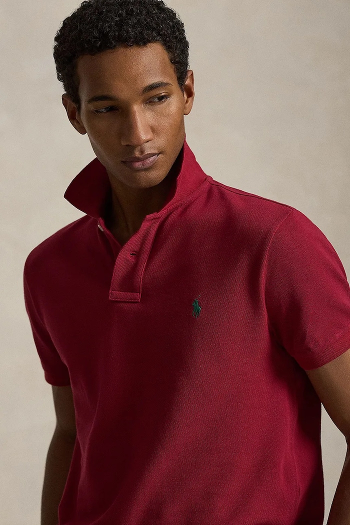 Polo Ralph Lauren πόλο βαμβακερό ανδρικό μπορντό 710680784