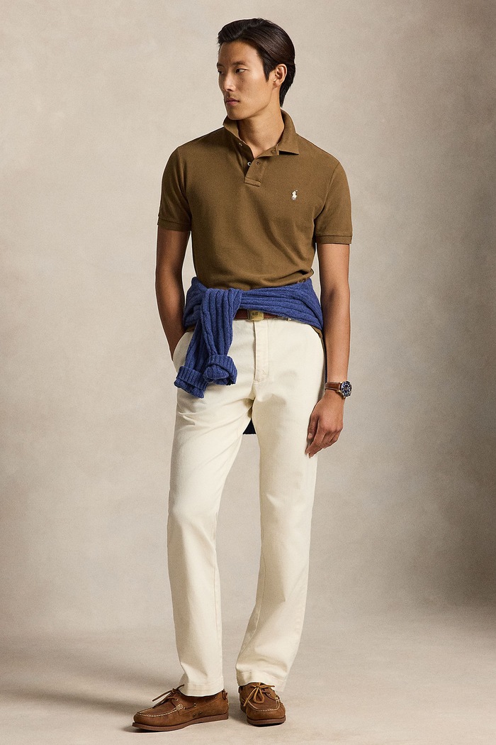 Odzież Polo Ralph Lauren Polo męskie bawełniane 710680784 brązowy