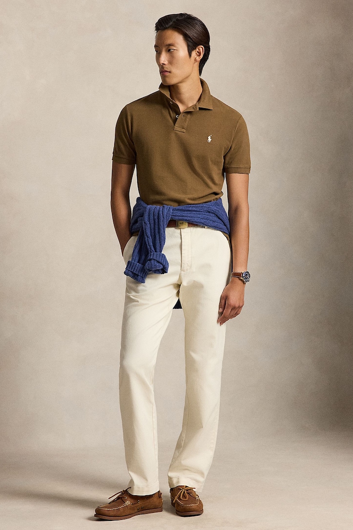 Odzież Polo Ralph Lauren Polo męskie bawełniane 710680784 brązowy