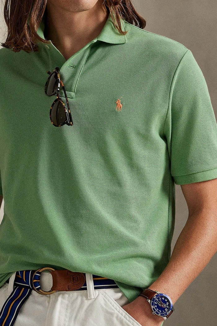 Polo Ralph Lauren πόλο ανδρικό βαμβακερό πράσινο 710680784