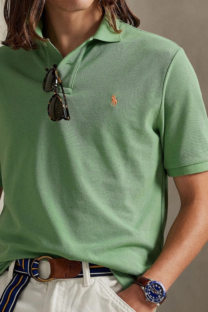 Polo Ralph Lauren πόλο ανδρικό βαμβακερό πράσινο 710680784