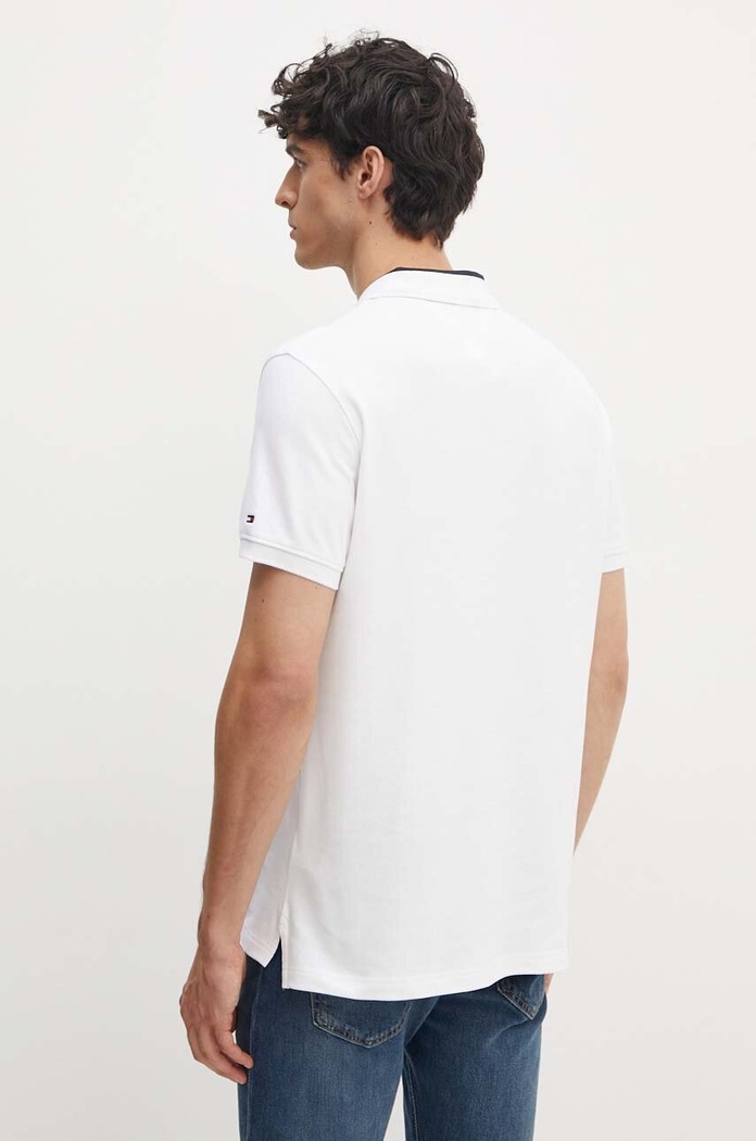 Ρούχα Πόλο Tommy Hilfiger MW0MW34786 λευκό