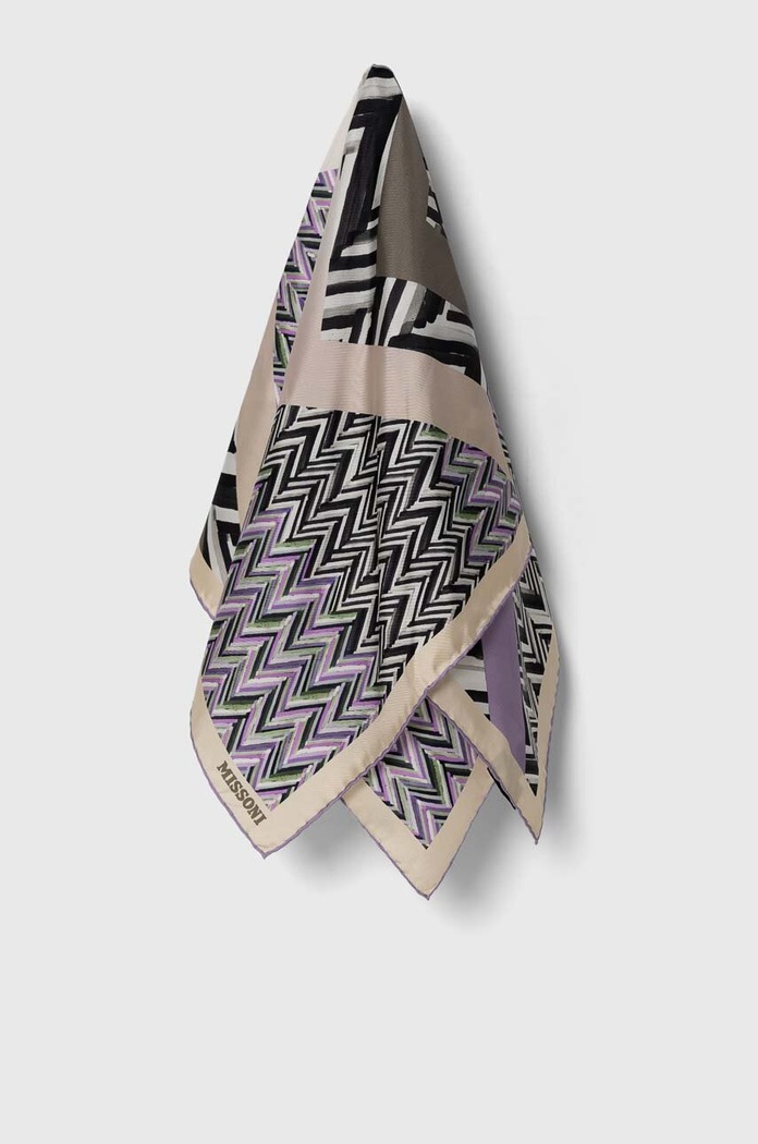 Missoni eșarfă de mătase matase violet FO41TWD9461