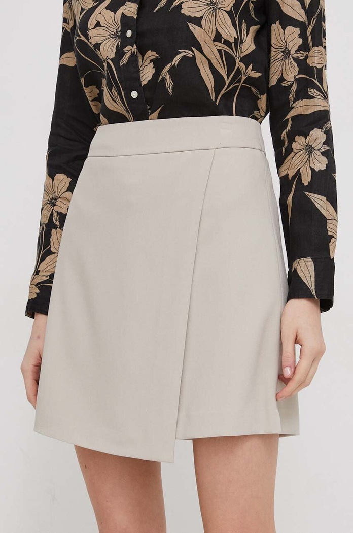 Dkny spódnica z elastanem beżowy UK3SX131