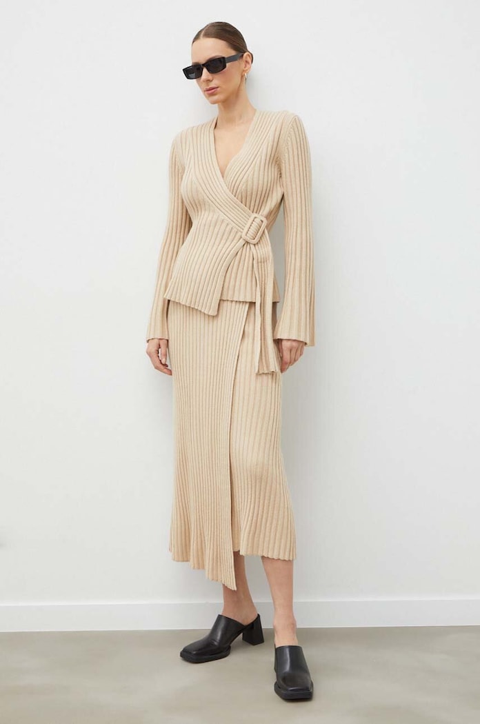 Volneno krilo By Malene Birger Q72097002 bež SS24