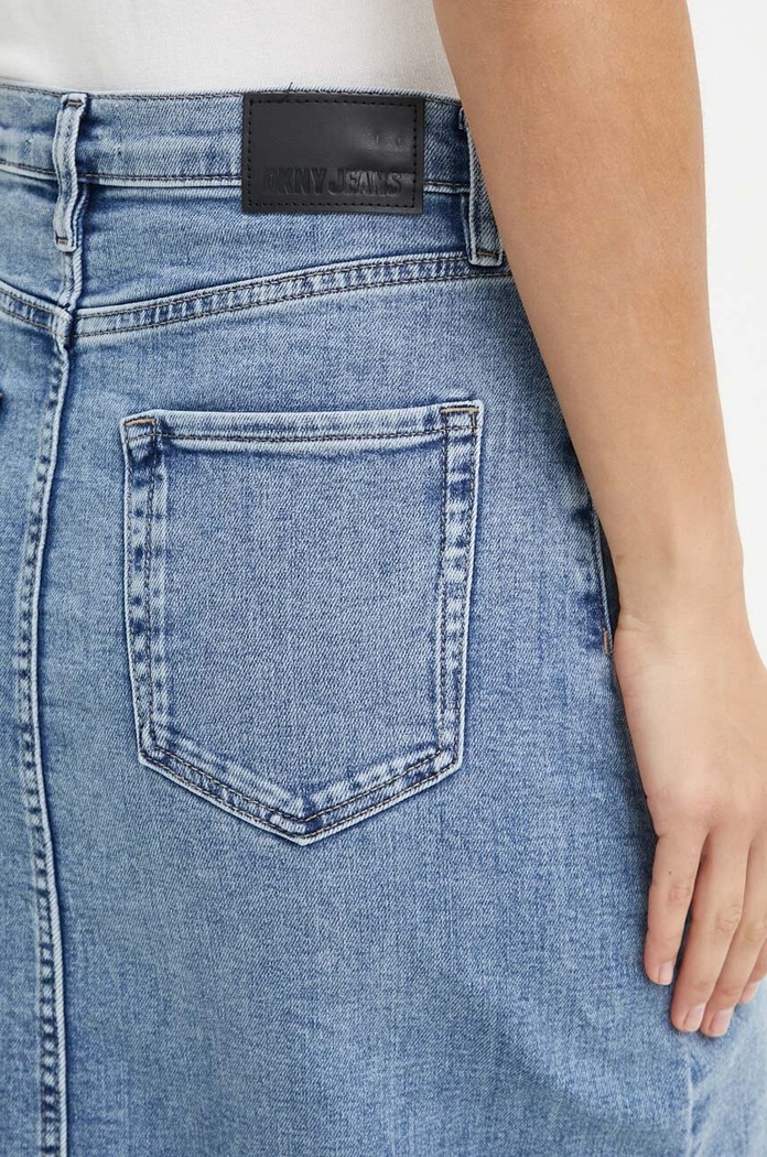 Dkny fustă din denim albastru DJ4K9506