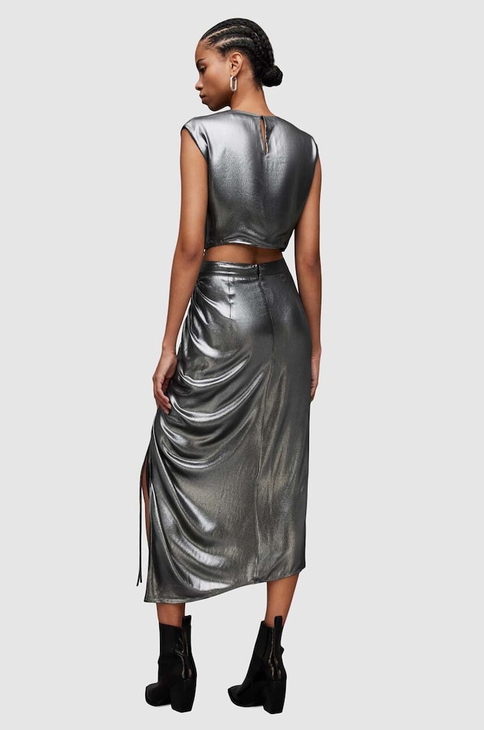 Sukně AllSaints Carla šedá WS058Z