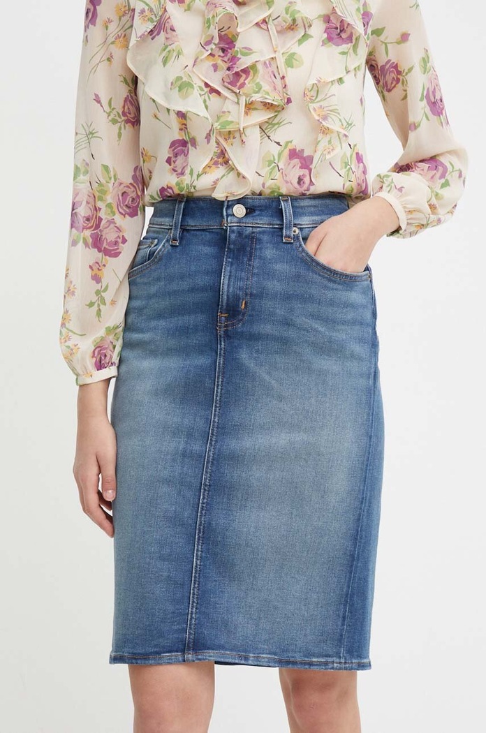 Rifľová sukňa Lauren Ralph Lauren rifľovina modrá 200817846