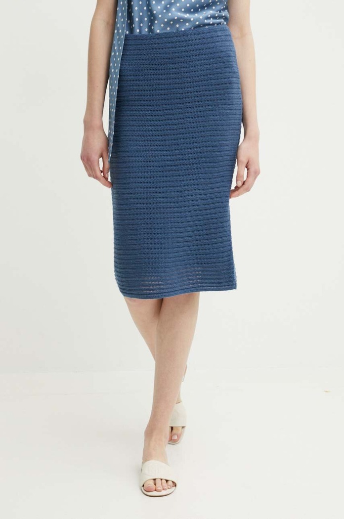 Oblečenie Ľanová sukňa Lauren Ralph Lauren 200932981 modrá