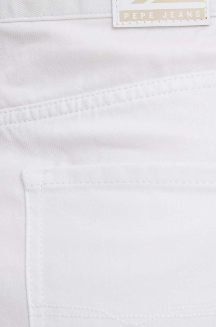 Τζιν φούστα Pepe Jeans MINI SKIRT HW COATED μπεζ PL901118