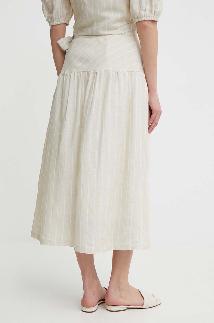 Odzież Pepe Jeans spódnica lniana EFFIE PL901125 beżowy