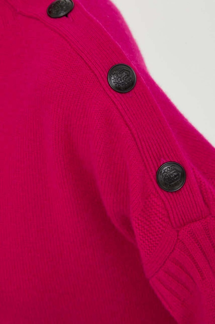 The Kooples sweter wełniany FPUL28001K różowy