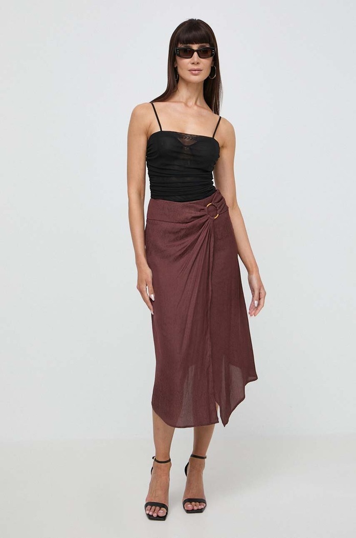 Sukně Twinset 241LM2EDD hnědá SS24