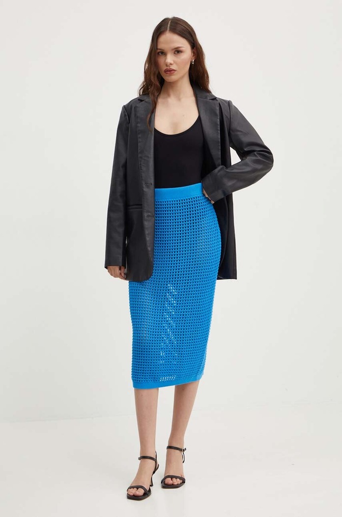 United Colors of Benetton fusta din bumbac 101TD001D albastru SS24