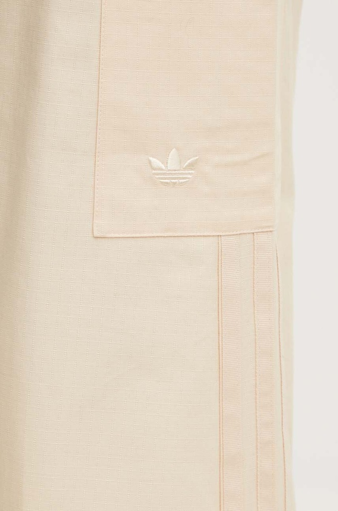 Βαμβακερή φούστα adidas Originals μπεζ IU2677