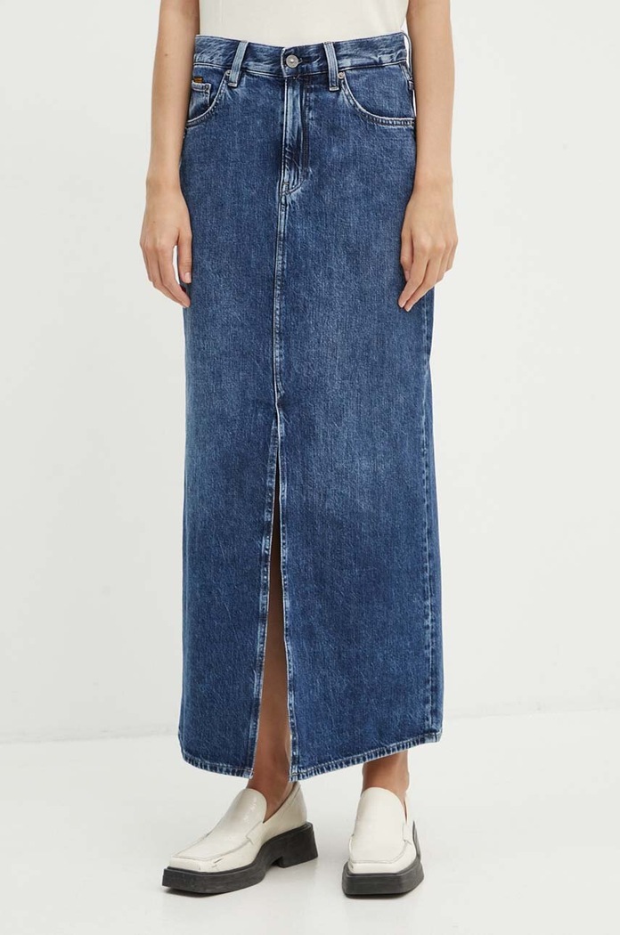 G-Star fustă din denim uni albastru D24385.D536