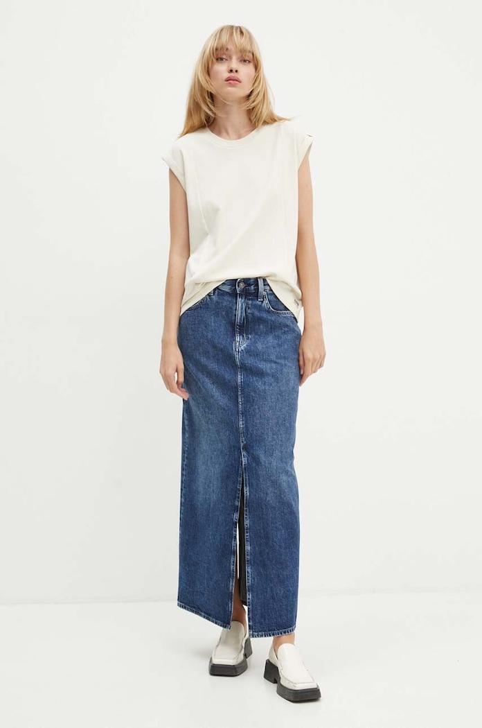 G-Star fustă din denim D24385.D536 albastru SS25