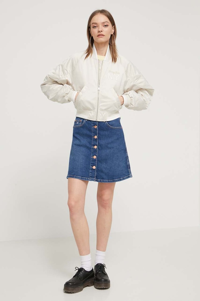 Tommy Jeans Fustă din denim DW0DW17970 bleumarin SS24