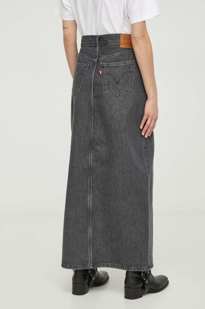 Ρούχα Levi's φούστα με σκίσιμο ντένιμ ANKLE COLUMN A7512 γκρί