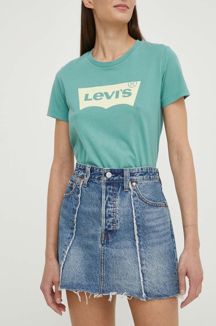Džínová sukně Levi's mini modrá A7522