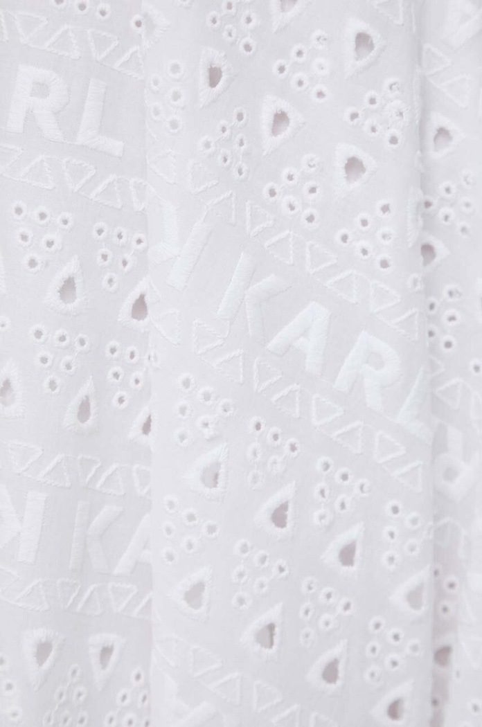 Karl Lagerfeld spódnica bawełniana 241W1200 beżowy