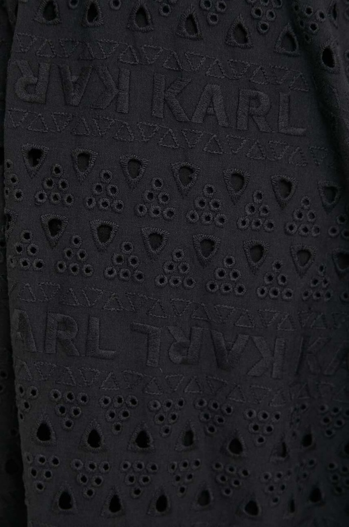 Ρούχα Βαμβακερή φούστα Karl Lagerfeld 241W1200 μαύρο