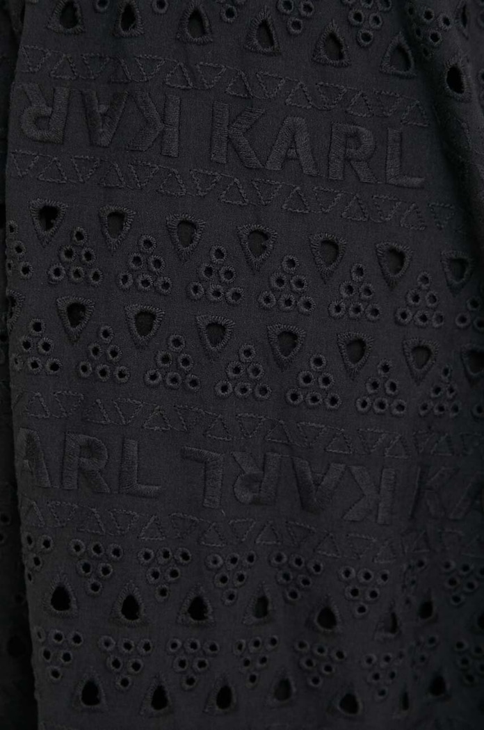 Ρούχα Βαμβακερή φούστα Karl Lagerfeld 241W1200 μαύρο