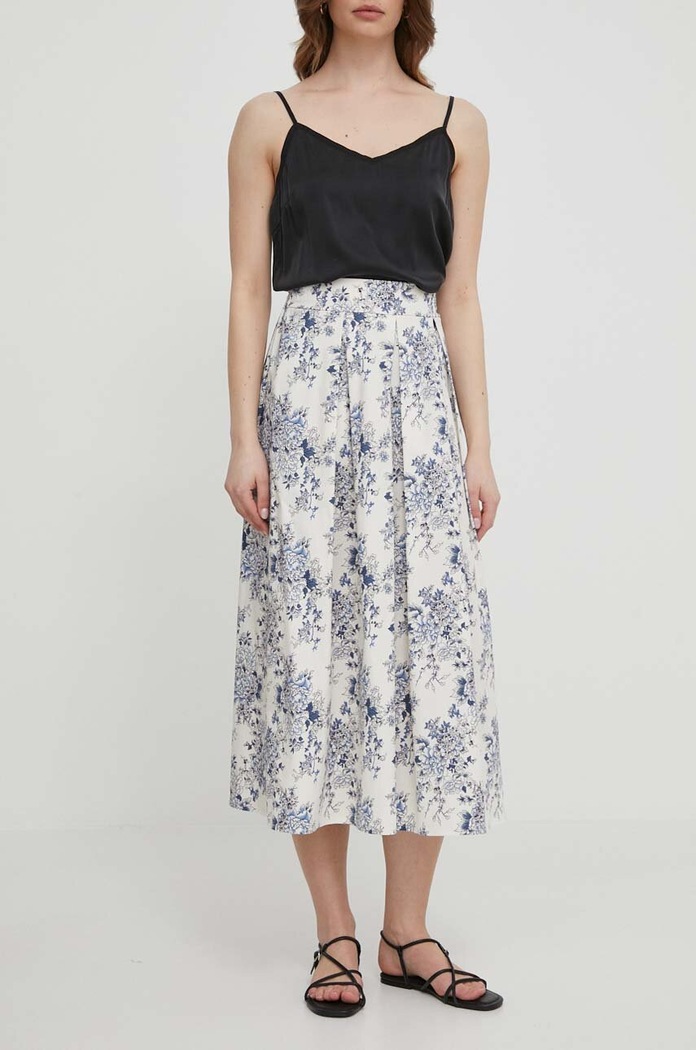 Artigli fusta din bumbac cu modele bej AS38474.MANDORLA/BLU