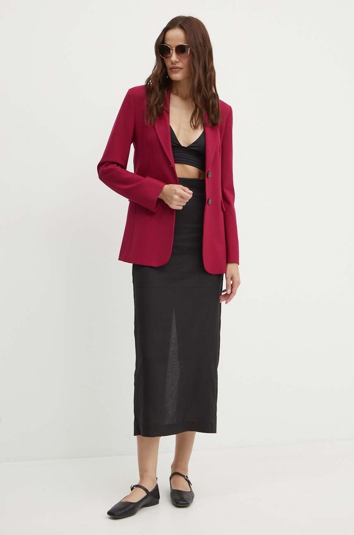 Bardot spódnica z domieszką lnu RHEE 59340SB czarny SS24