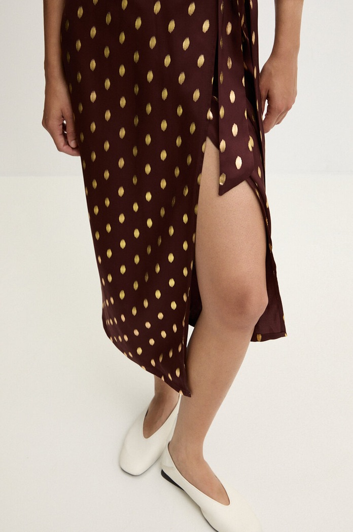 Never Fully Dressed spódnica Jaspre Skirt brązowy NFDSK635
