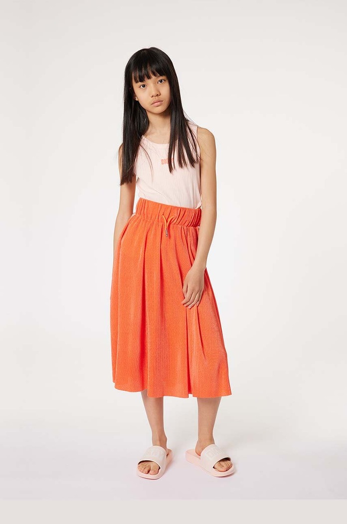 Dkny spódnica dziecięca rozkloszowany pomarańczowy D60053.156.162