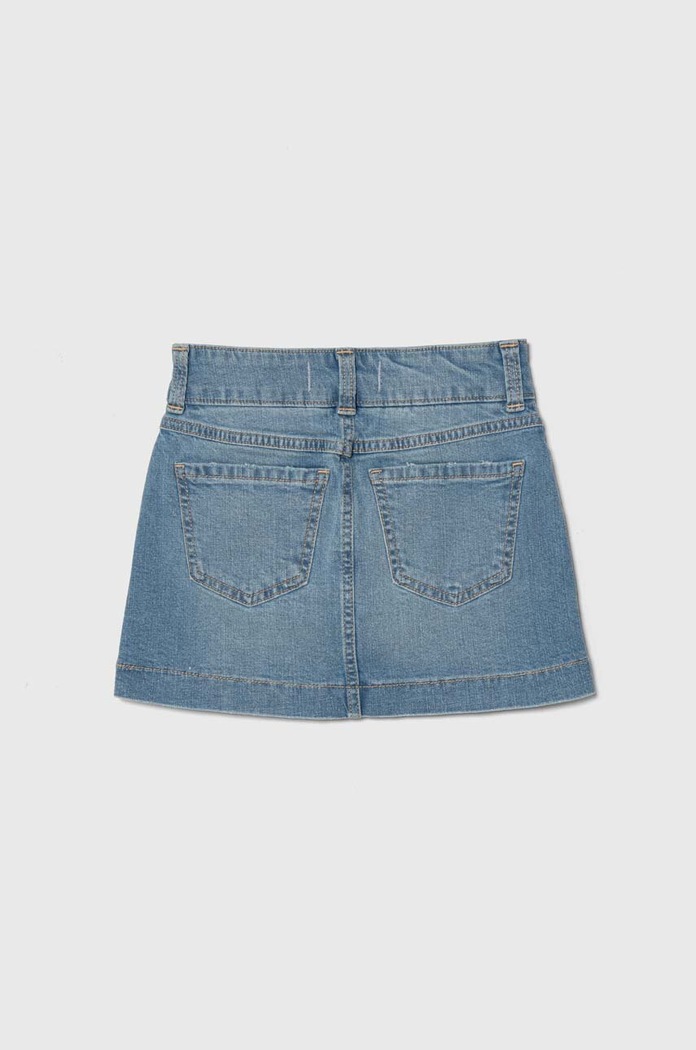 Dievčenská rifľová sukňa Abercrombie & Fitch KI243.4019 modrá SS24