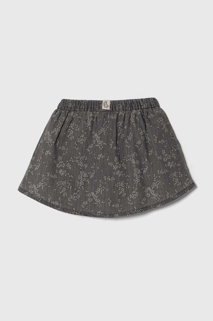 United Colors of Benetton fustă din bumbac pentru bebeluși 4U98A0007.W.Seasonal gri SS24