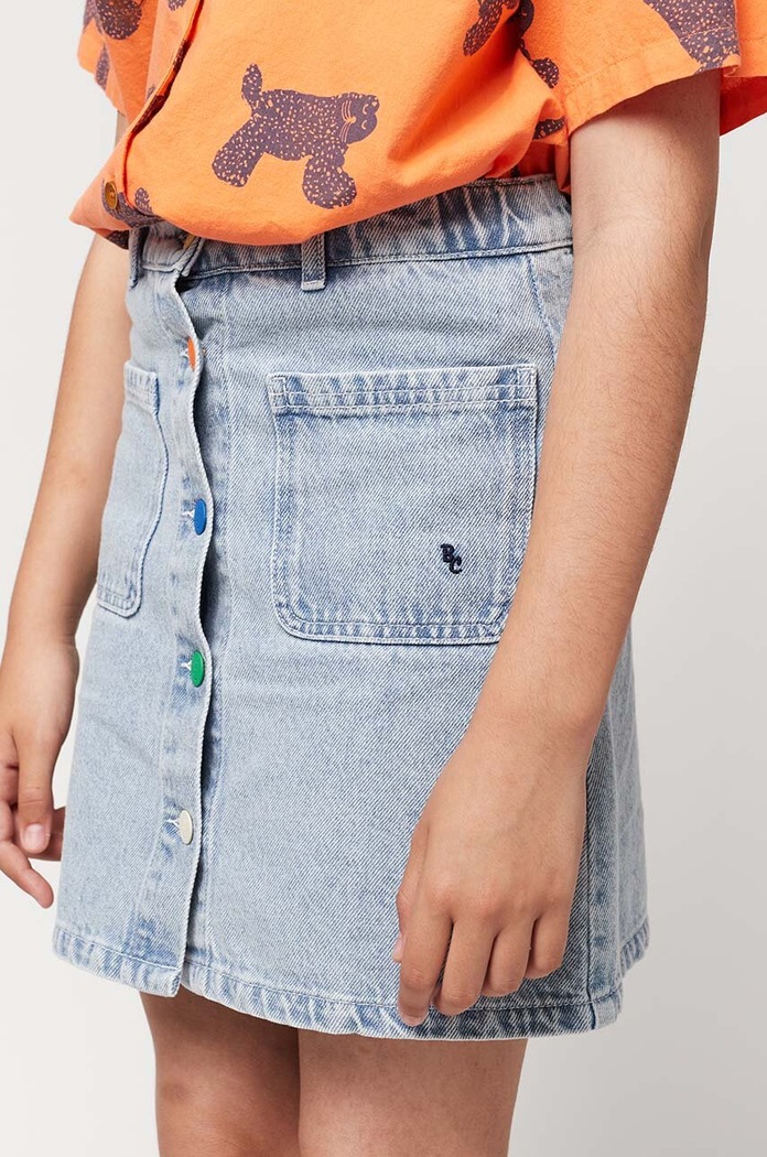 Fustă din denim pentru copii Bobo Choses albastru 124AC095