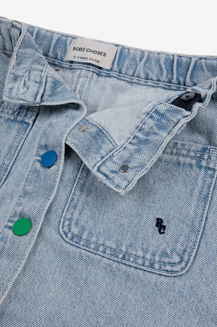 Fustă din denim pentru copii Bobo Choses 124AC095 albastru