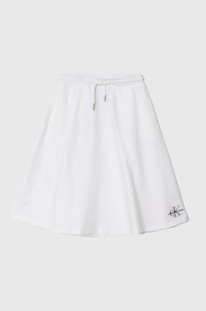 Calvin Klein Jeans spódnica dziecięca rozkloszowany biały IG0IG02460.PPYH