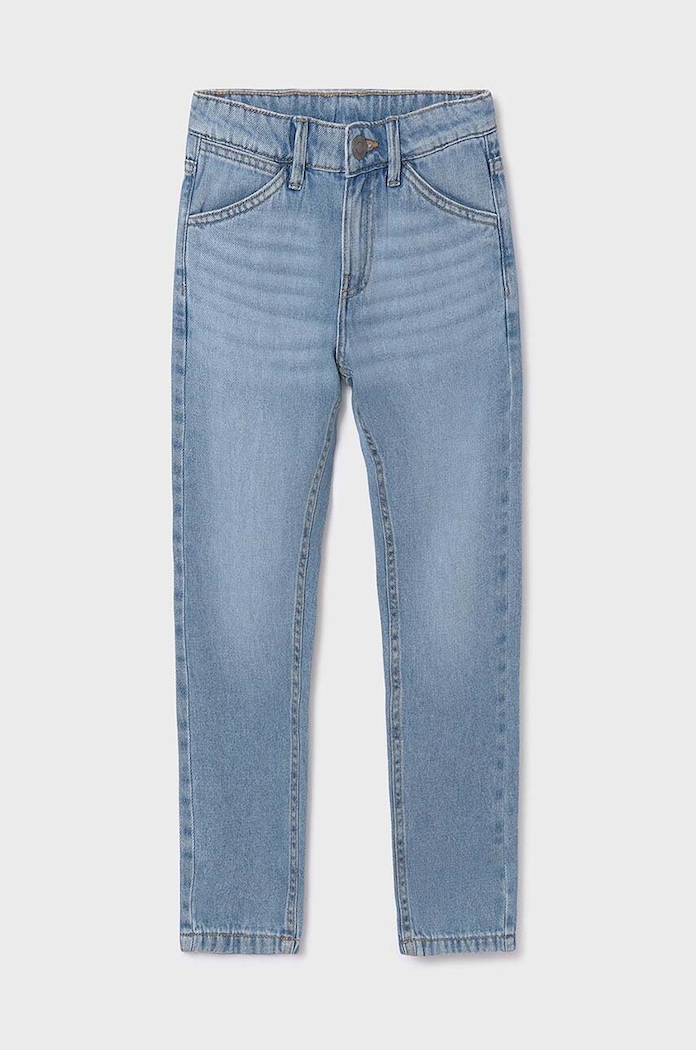 Mayoral Jeans copii straight cropped albastru 6519.7F.Junior.PPYH