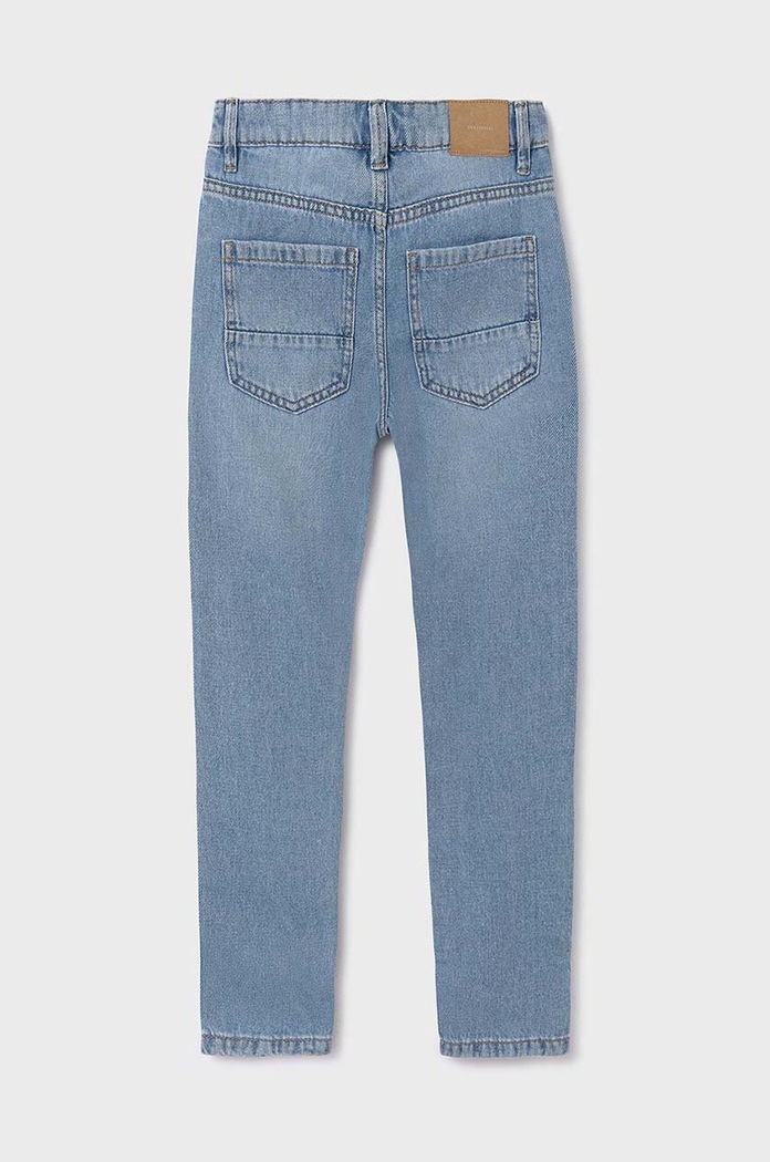 Mayoral Jeans copii straight cropped 6519.7F.Junior.PPYH albastru SS24