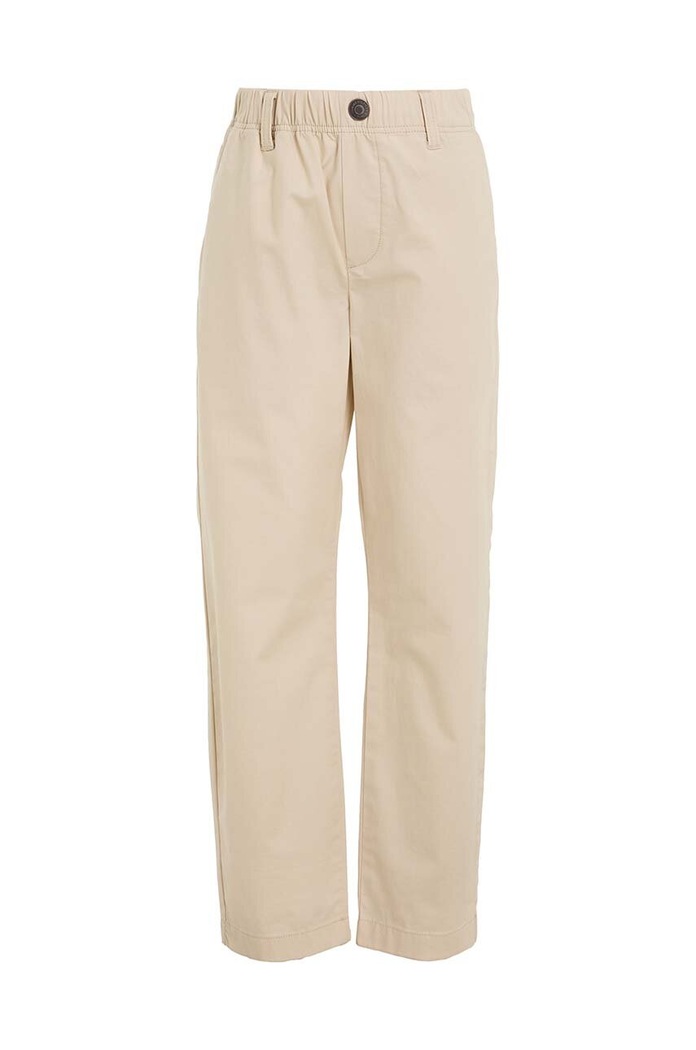 Dětské kalhoty Tommy Hilfiger KB0KB08895.128.176.PPYH béžová SS24