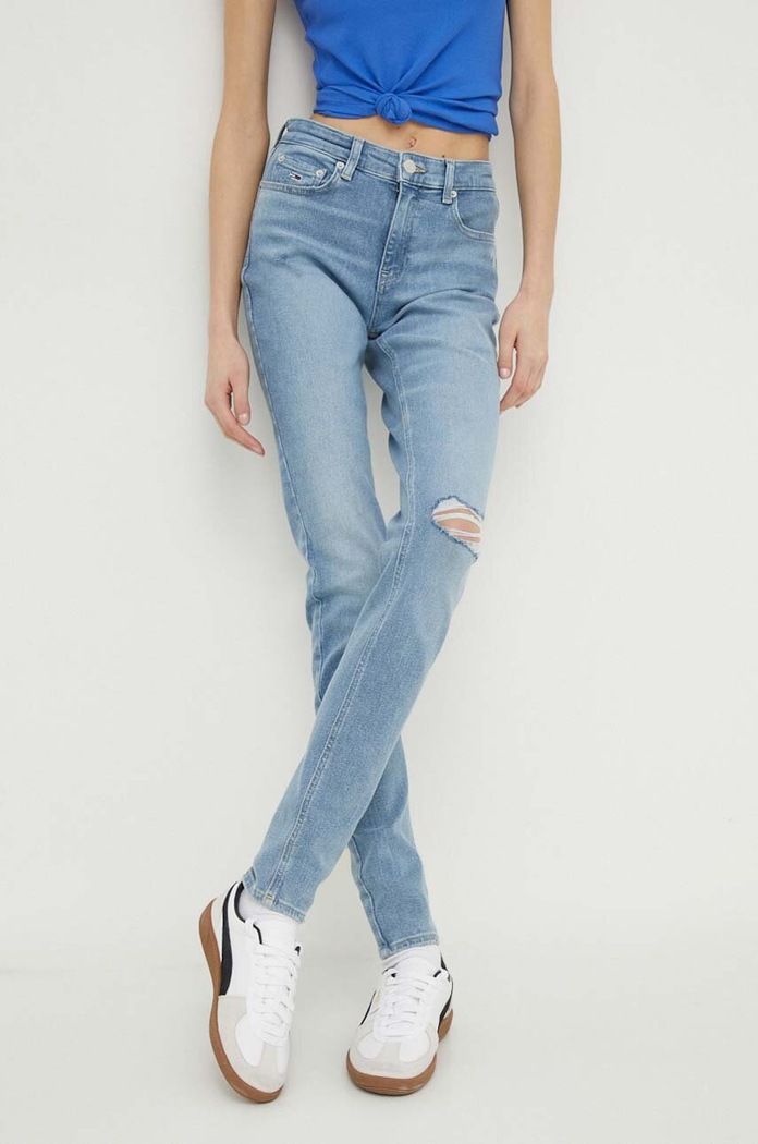 Rifle Tommy Jeans Planet friendly modrá DW0DW17168