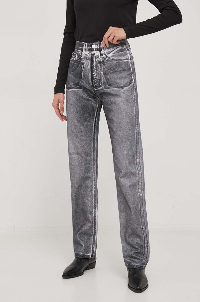 Džíny Calvin Klein Jeans Planet friendly šedá J20J222453