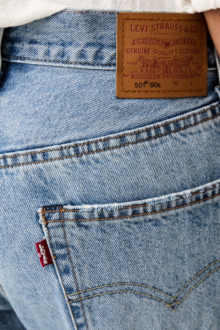 Levi's дънки regular дамски 501® 90S син A1959