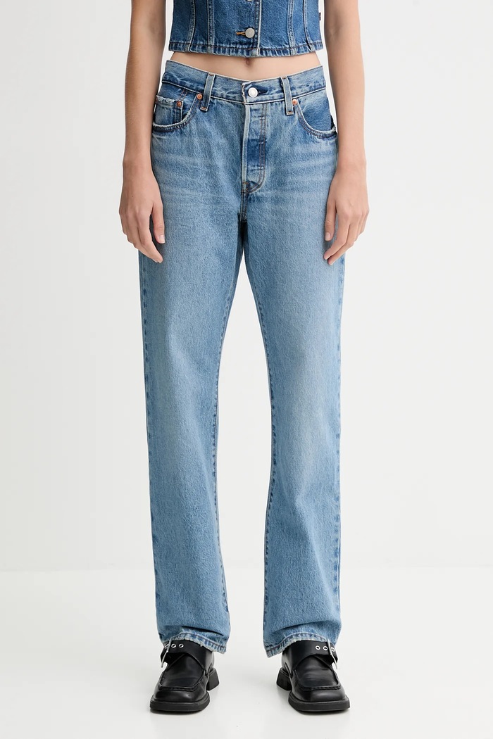 Levi's jeansy regularne damskie 501® 90S Planet friendly niebieski A1959