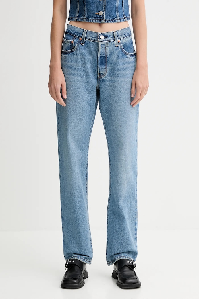 Levi's jeansy regularne damskie 501® 90S Planet friendly niebieski A1959