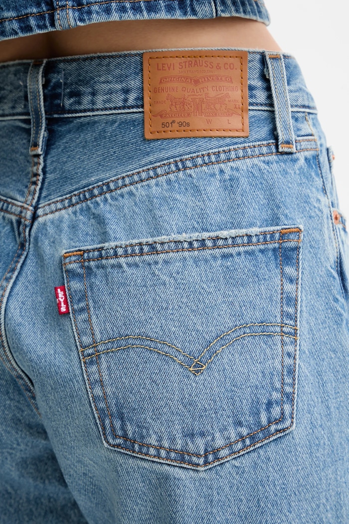 Levi's jeansy regularne damskie 501® 90S niebieski A1959