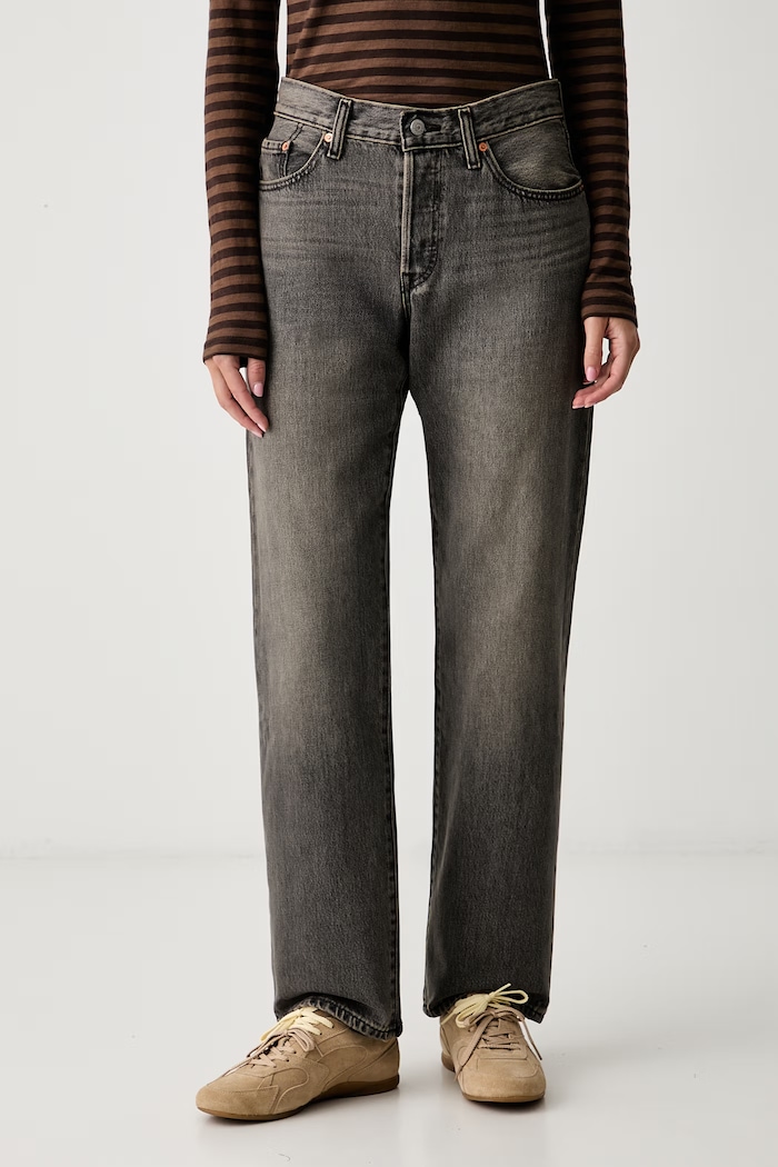 Levi's blugi regular pentru femei 501® 90S gri A1959