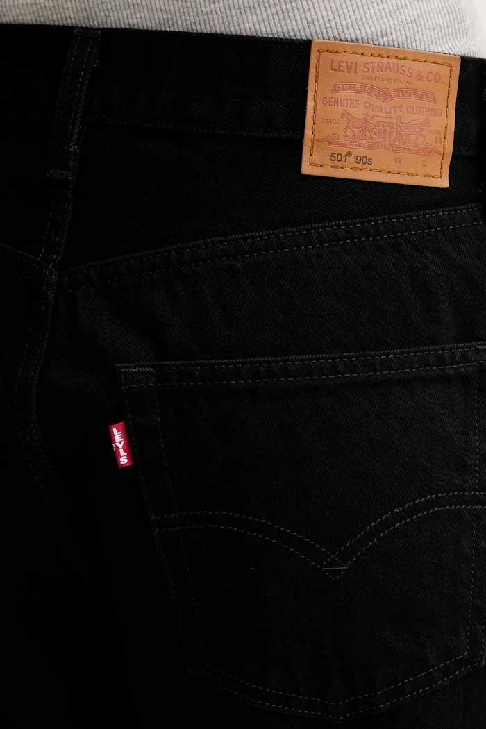 Levi's jeansy regularne damskie 501® 90S czarny A1959