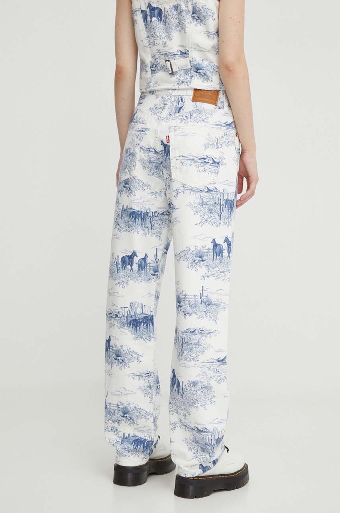 Îmbrăcăminte Levi's jeans RIBCAGE STRAIGHT 72693 alb